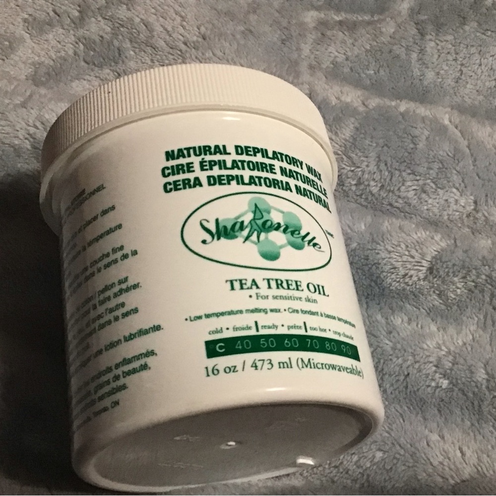 Natural depilatory wax Sha Ronelle tea tree oil for sensitive skin 16 oz
